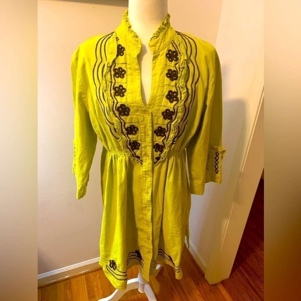 Gretty Zeuger Bohemian designer cotton dress, size XL